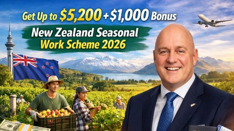 Get Up to $5,200 + $1,000 Bonus -New Zealand Seasonal Work Scheme 2026